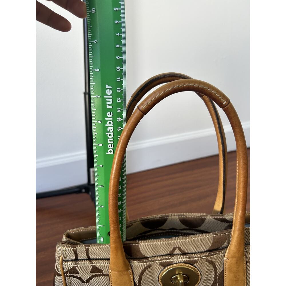 Y2K COACH Medium Madeline Satchel 12463 Shoulder Handbag Shoulder Brown Monogram - Picture 6 of 16